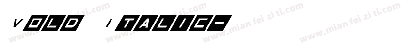 Vold Italic字体转换